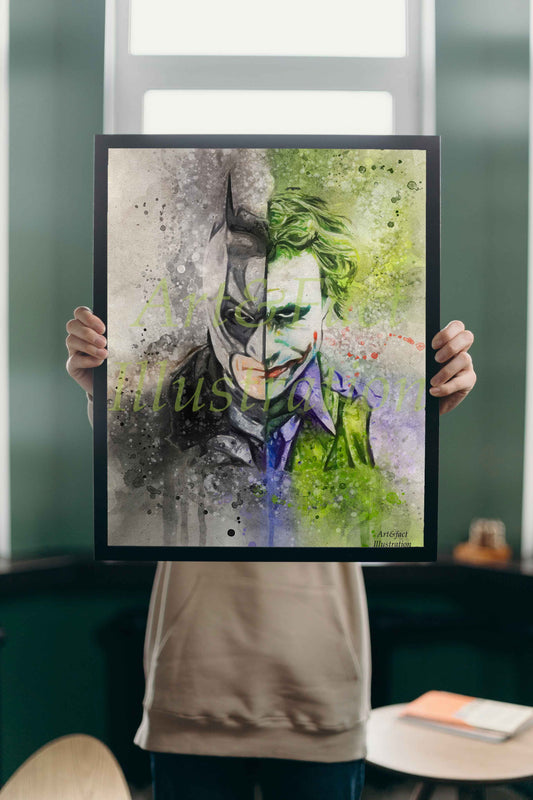 Batman VS Joker / Super-héros / DC Comics / Poster Film / Décoration Chambre / Bureau