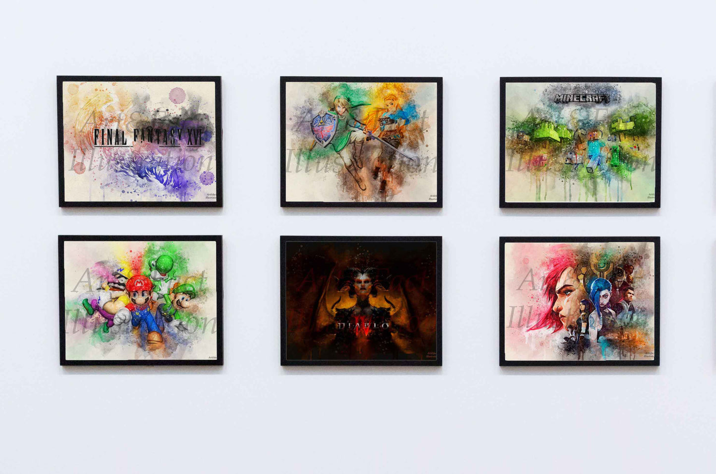 Mario / Mario 64 / Mario Bros / Super Mario / Luigi / Wario / Yoshi / Art / Décoration / Geek / Bureau / Chambre / Idée Cadeau