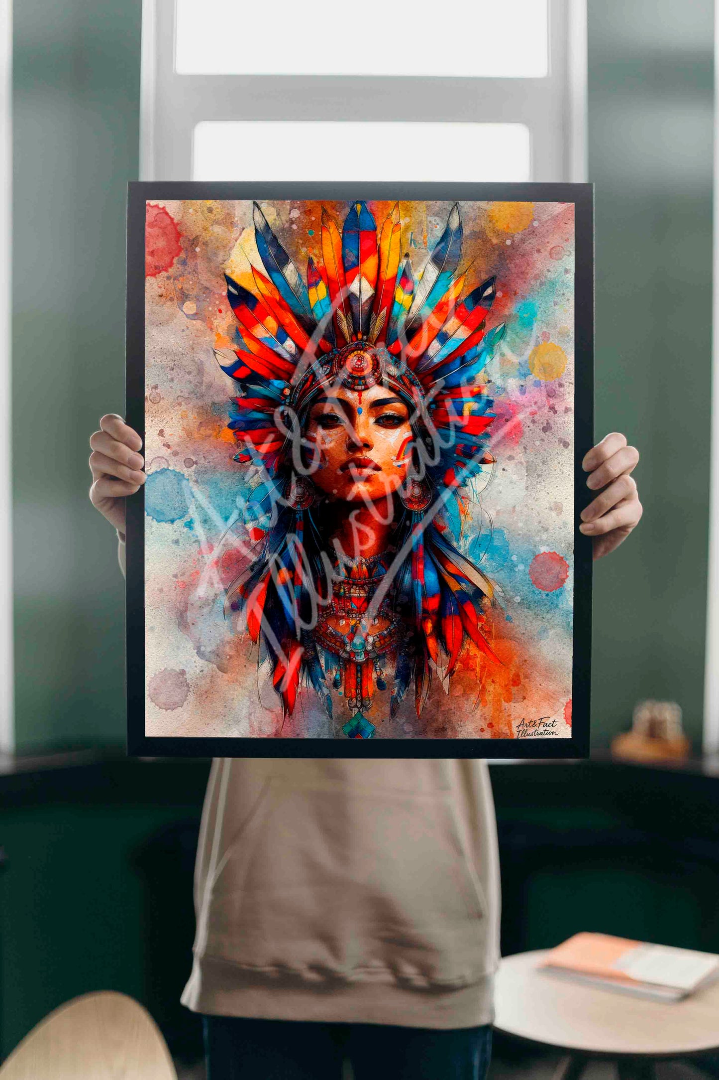 Indienne / Art / Décoration / Bureau / Chambre / Idée Cadeau