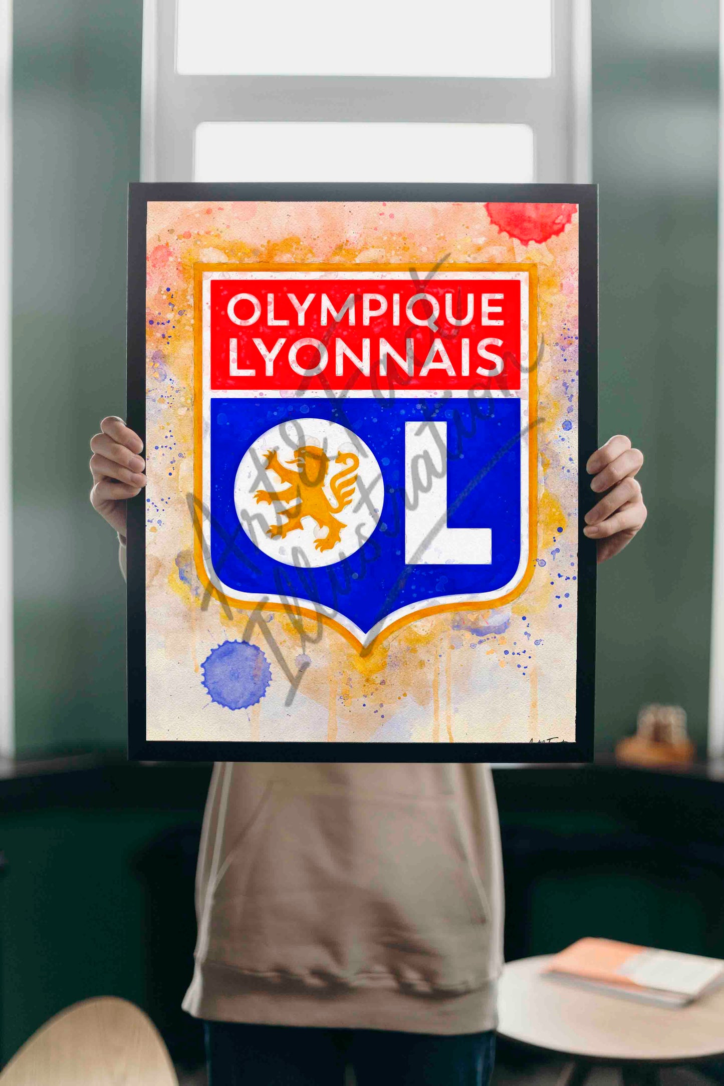 OL / Olympique Lyonnais / Supporter / poster / Décoration Chambre / Bureau / Idée Cadeau / Fan de Foot