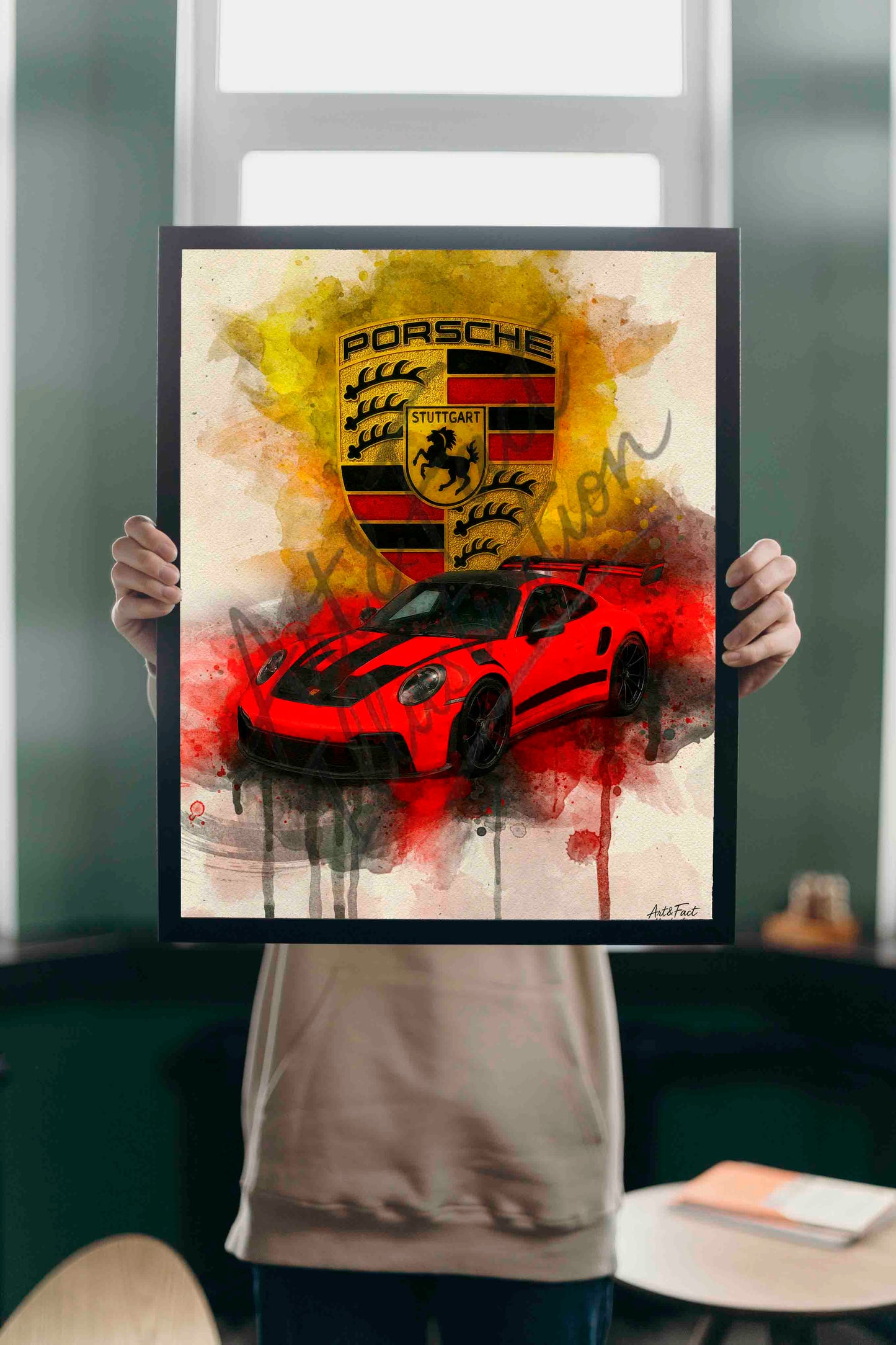 Porsche GTR3 / Auto / Fan Voiture / Art / Décoration / Geek Voiture / Bureau / Chambre / Idée Cadeau