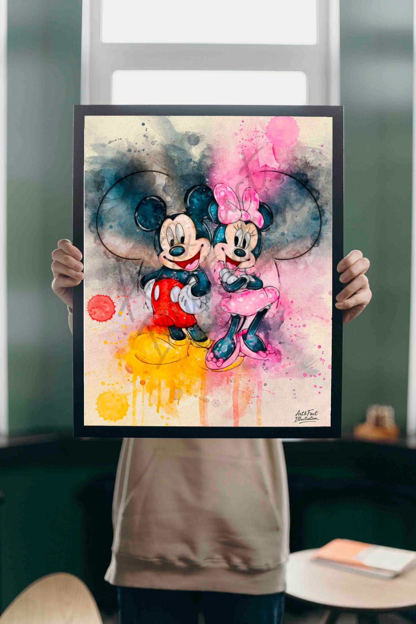 Mickey & Minnie / Mickey Mouse / Art Print / Dessin animé / Décoration / Chambre d'enfant / Idée Cadeau / Fan Mickey