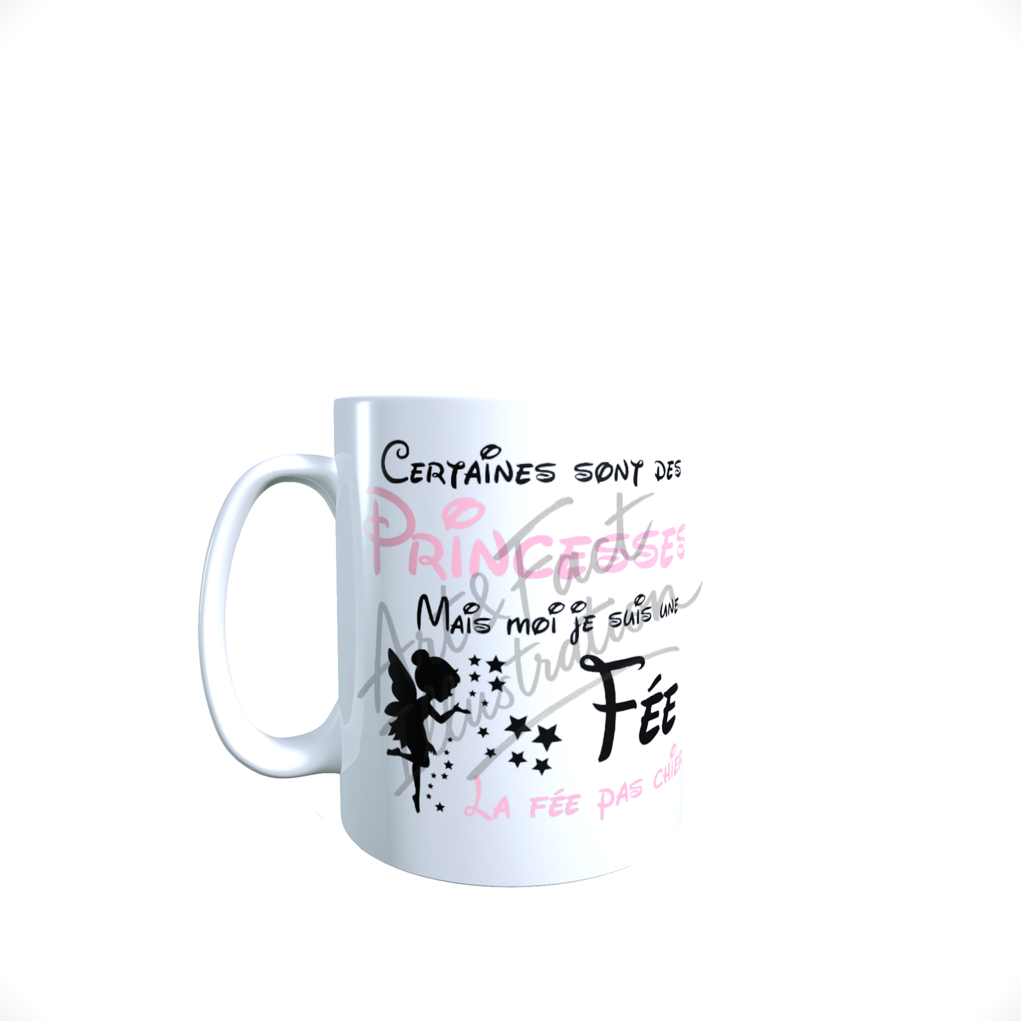 Mug / Tasse Fée Pas Chier / Phrase Humoristique