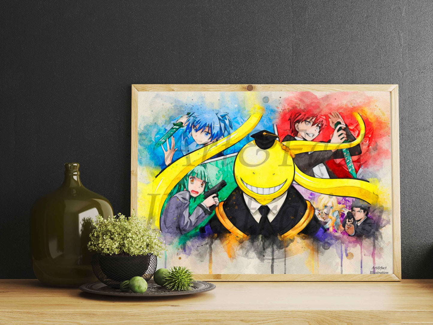 Assassination Classroom / Koro Sensei / Shiota / Itona / Manga poster / Serie Animé / Art Print / Wall Art / Kids Room Decor / Idée Cadeau