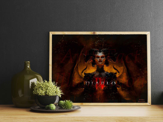 Diablo IV / Lilith / Jeux Video / Art / Décoration / Geek / Bureau / Chambre