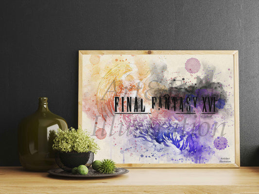 Final Fantasy XVI / Jeux Video / Art / Décoration / Geek / Bureau / Chambre / Idée Cadeau