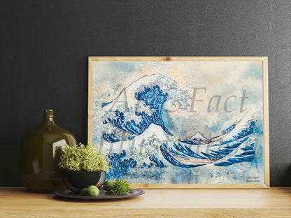 La Grande Vague de Kanagawa / Estampe de Hokusai / Célèbre Vague Japonaise / Œuvre / Art / Décoration / Bureau / Chambre / Idée Cadeau