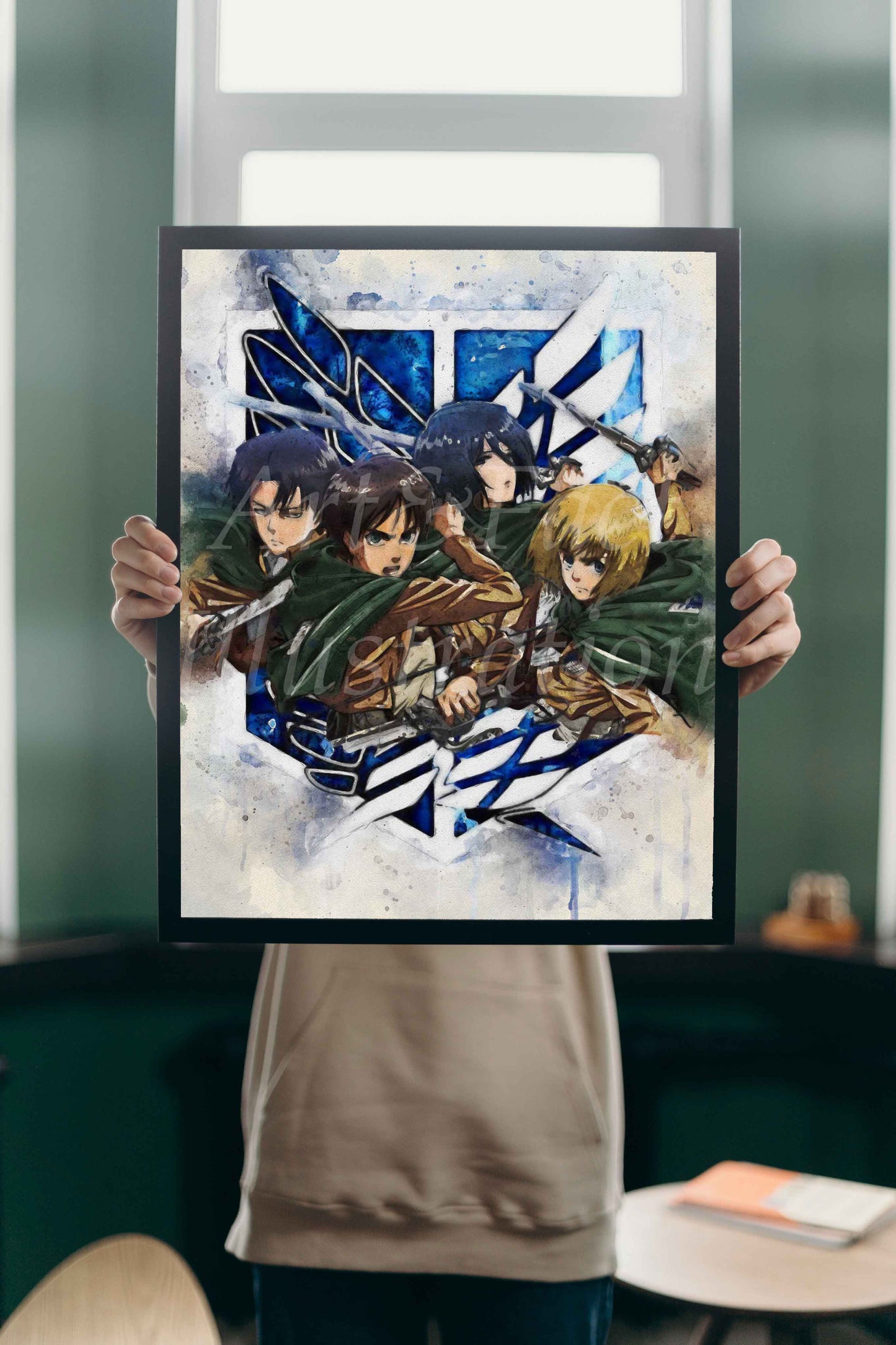 L'Attaque des Titans / SNK / Livaï / Eren / Mikasa / Armin / Manga poster / Série Animé / Décoration Chambre / Bureau / Idée Cadeau