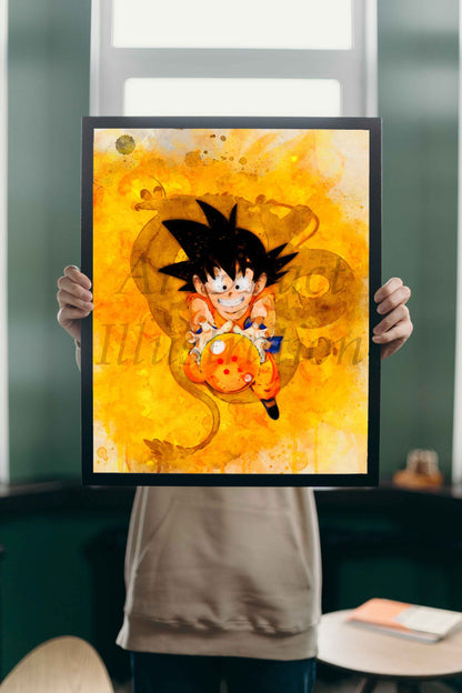 Sangoku Dragon Ball Z / DBZ / Sangohan / Vegeta / Manga poster / Série Animé / Décoration Chambre / Bureau / Idée Cadeau