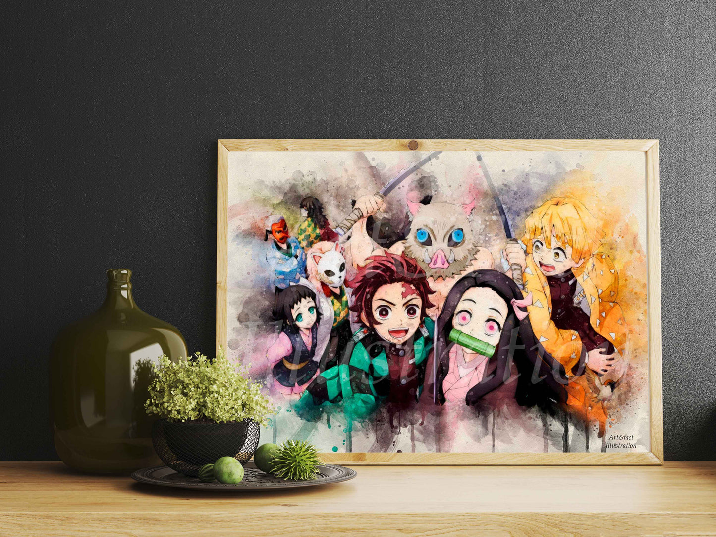 Demon Slayer / Tanjiro / Nezuko / Zenitsu / Manga poster / Série Animé / Décoration Chambre / Bureau / Idée Cadeau