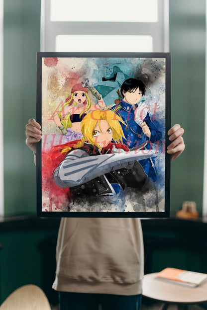 Fullmetal Alchimiste / Manga poster / Série Animé / Décoration Chambre / Bureau / Idée Cadeau