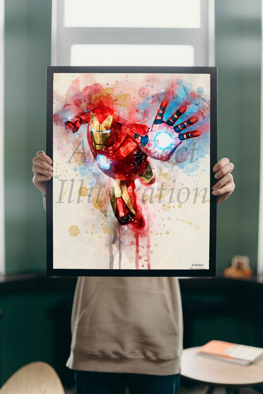 Iron Man / Super-héros / Poster Film / Avengers / Marvel / Tony Stark / Fan Avengers / Décoration Chambre d'Enfant / Idée Cadeau