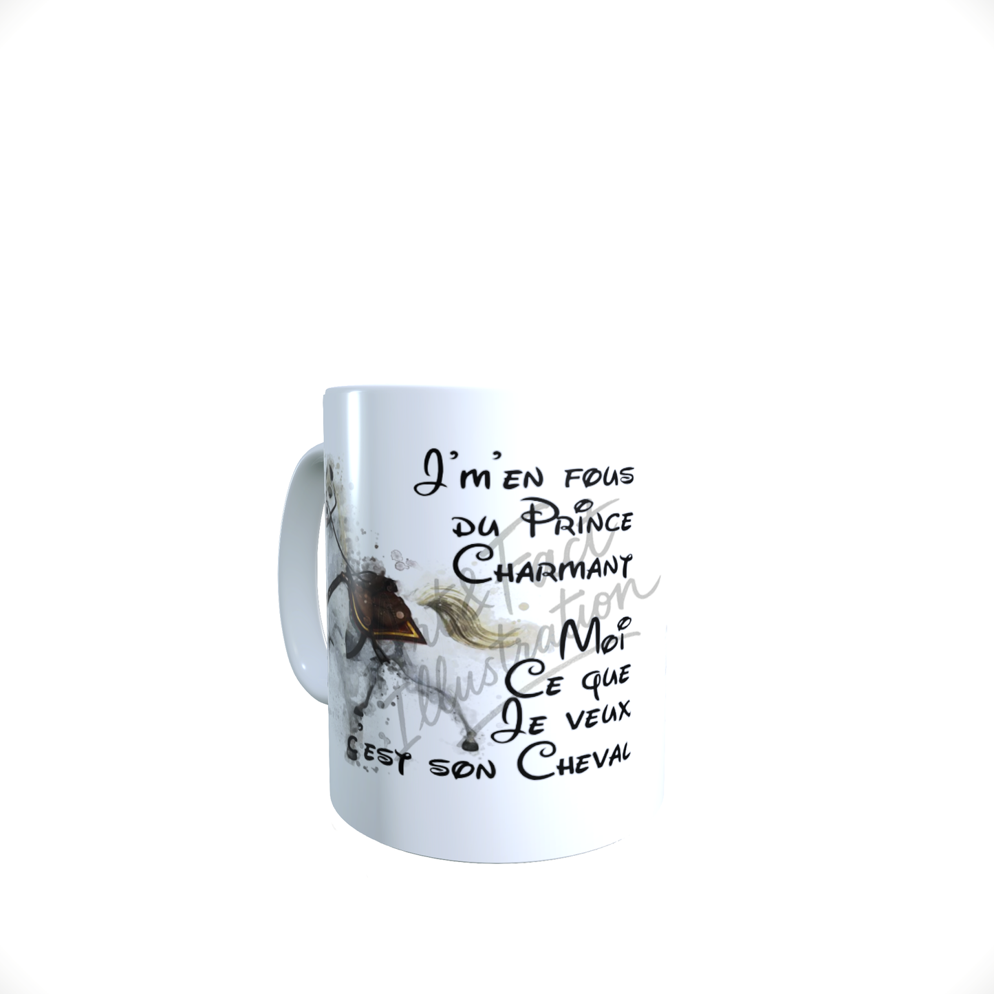 Mug / Tasse Cheval / Prince Charmant / Phrase Humoristique
