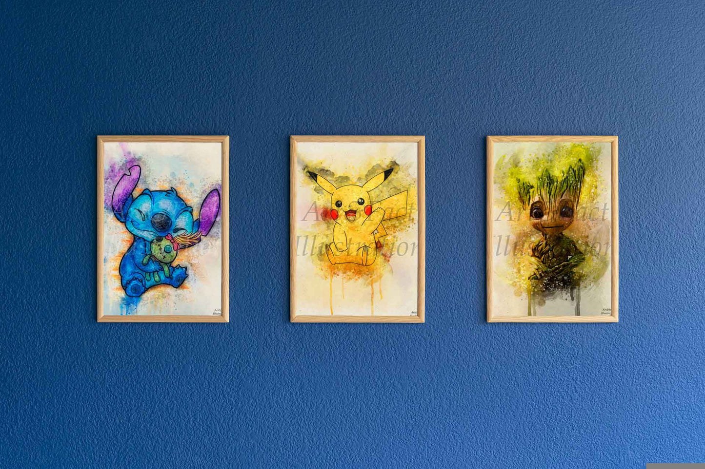 Pikachu Pokémon / Pikachu poster / Art Print / Dessin animé / Décoration / Chambre Enfant / Idée Cadeau / Fan Pikachu / Fan Pokemon