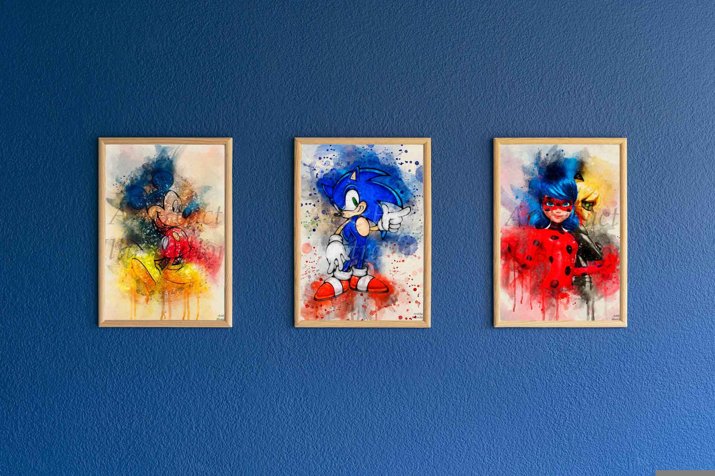 Sonic / Dessin Animé / Jeux vidéo / Art Print / Dessin animé / Décoration / Chambre d'enfant / Idée Cadeau / Fan Sonic