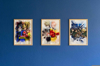 L'Attaque des Titans / SNK / Livaï / Eren / Mikasa / Armin / Manga poster / Série Animé / Décoration Chambre / Bureau / Idée Cadeau