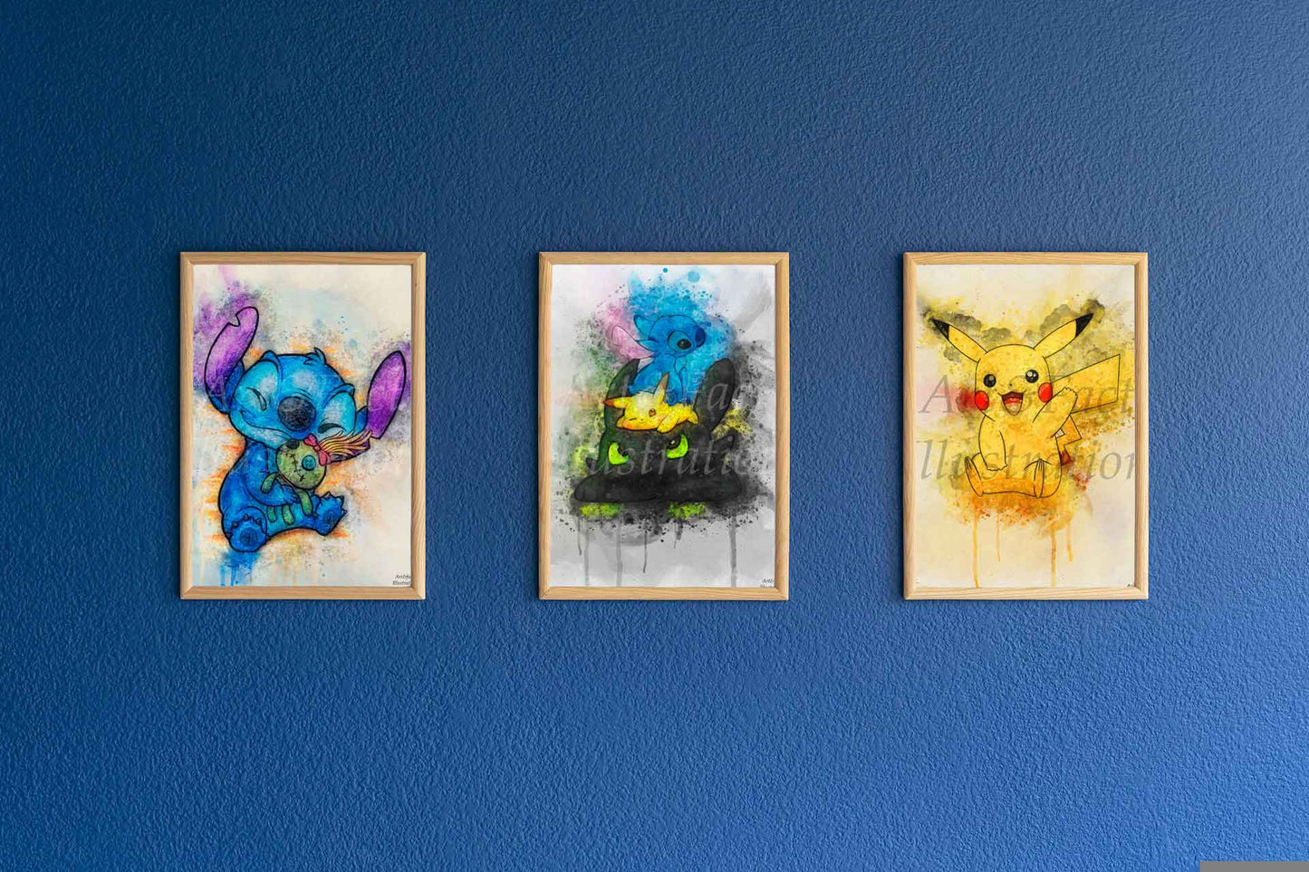 Pikachu Pokémon / Pikachu poster / Art Print / Dessin animé / Décoration / Chambre Enfant / Idée Cadeau / Fan Pikachu / Fan Pokemon