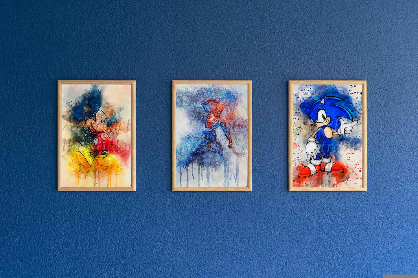 Sonic / Dessin Animé / Jeux vidéo / Art Print / Dessin animé / Décoration / Chambre d'enfant / Idée Cadeau / Fan Sonic