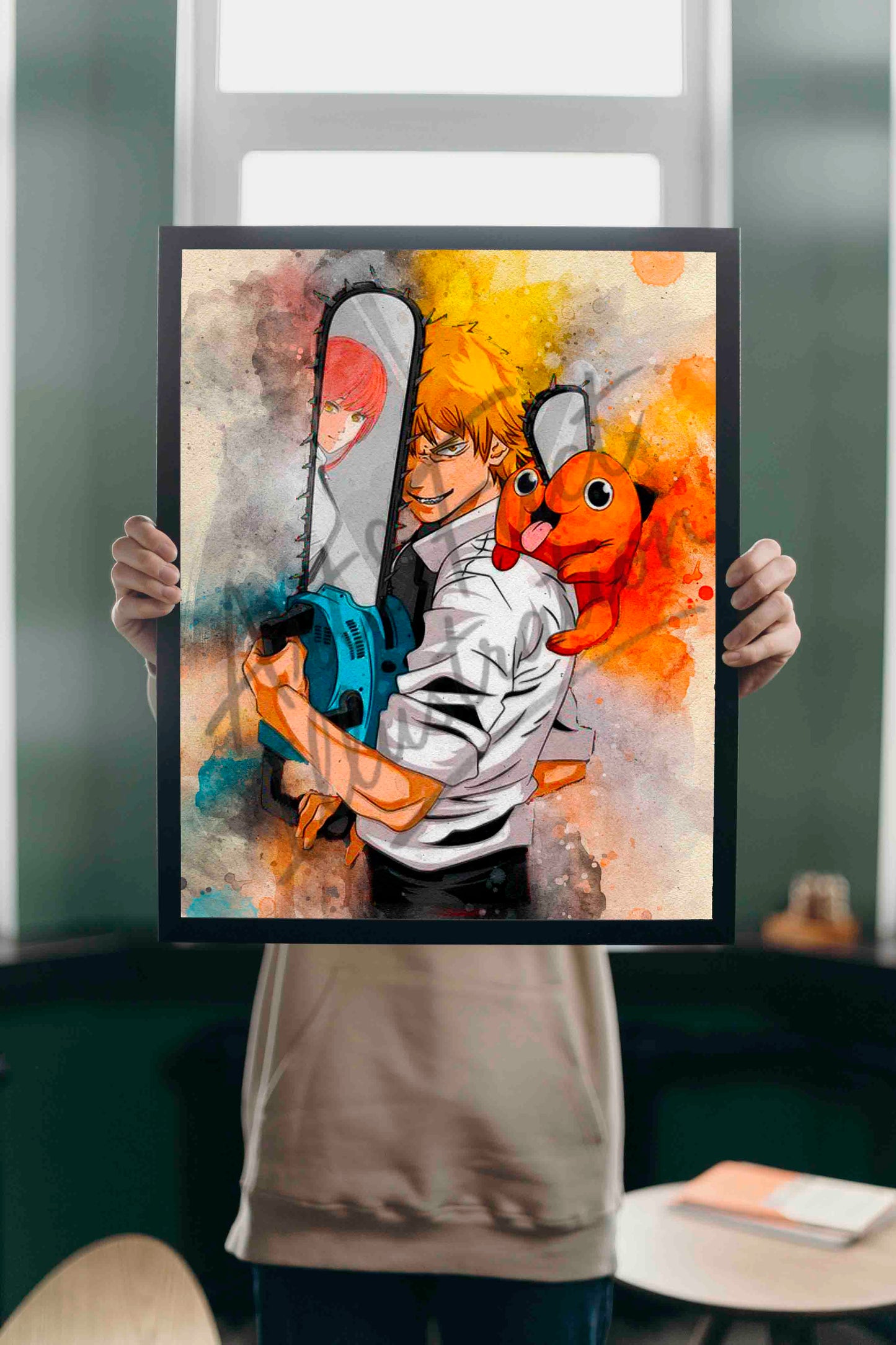 Chainsaw Man & Pochita / Manga poster / Série Animé / Décoration Chambre / Bureau / Idée Cadeau