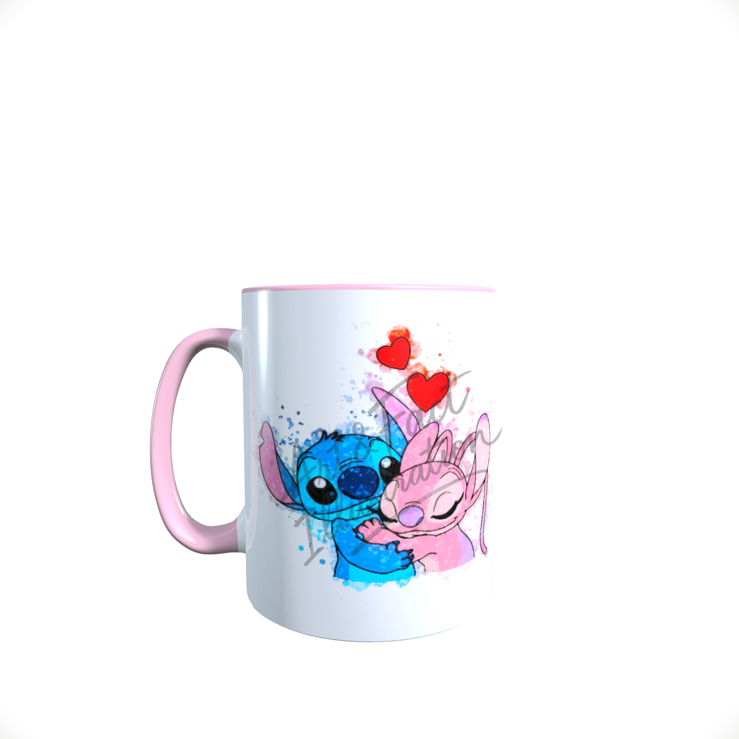 Mug / Tasse Stitch & Angel / Coeur Rouge / Disney