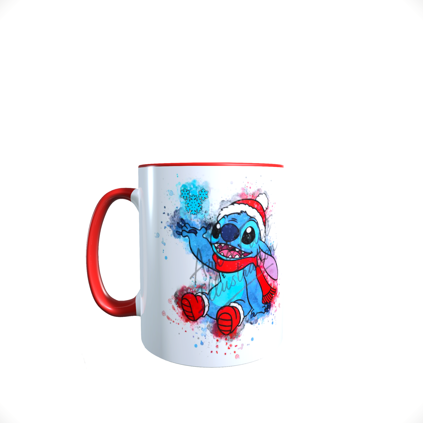 Mug / Tasse Stitch de Noël / Stitch Père Noël / Neige