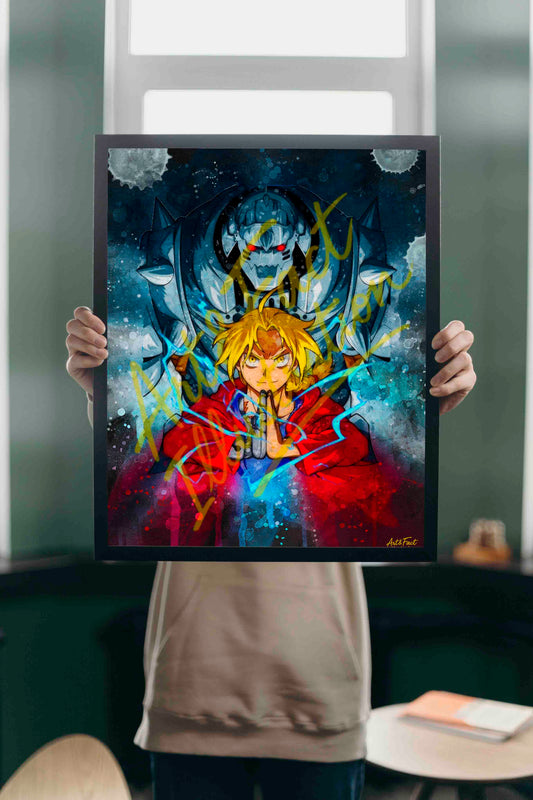 Fullmetal Alchimiste / Alphonse Elric / Edward Elric / Manga poster / Série Animé / Décoration Chambre / Bureau / Idée Cadeau