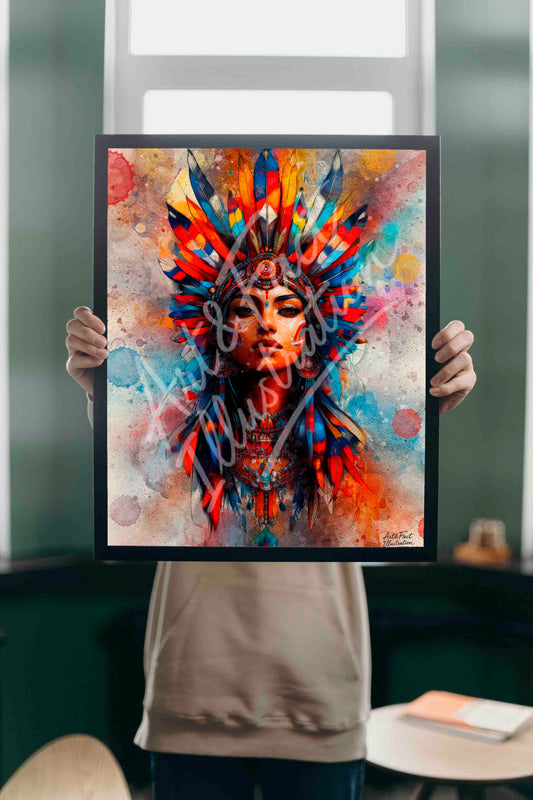 Indienne / Art / Décoration / Bureau / Chambre / Idée Cadeau