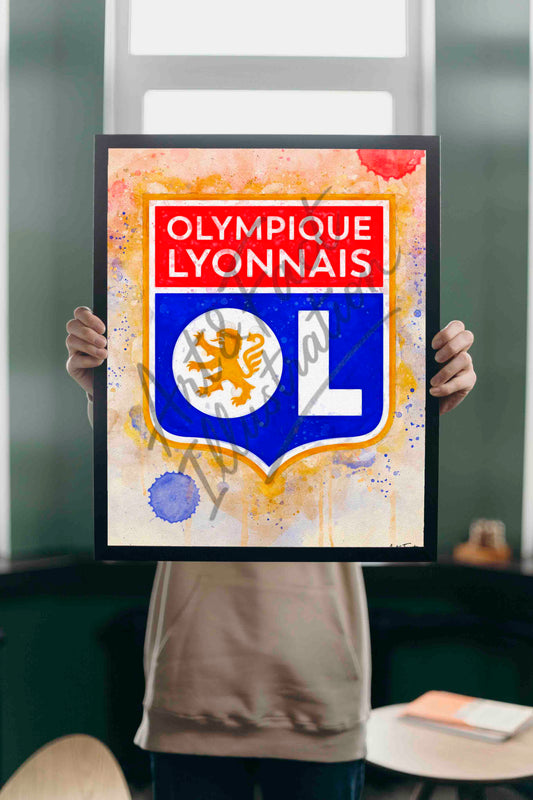 OL / Olympique Lyonnais / Supporter / poster / Décoration Chambre / Bureau / Idée Cadeau / Fan de Foot