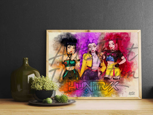 Kpop Demon Hunters / Huntrix / Rumi / Mira / Zoey / Série / Netflix / Décoration / Chambre / Enfant / Idée Cadeau