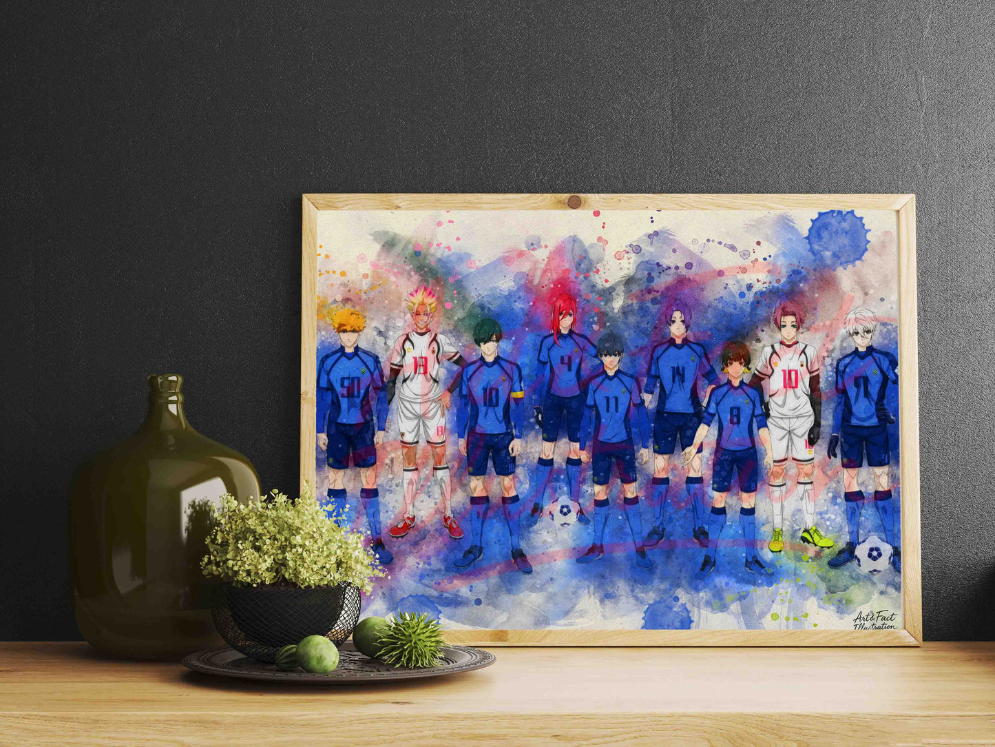 Bluelock / Manga Foot /  Manga poster / Série Animé / Décoration Chambre / Bureau / Idée Cadeau