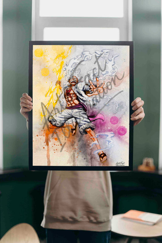 Luffy Gear 5  / Luffy Evolution / One Piece / Manga poster / Série Animé / Décoration Chambre / Bureau / Idée Cadeau