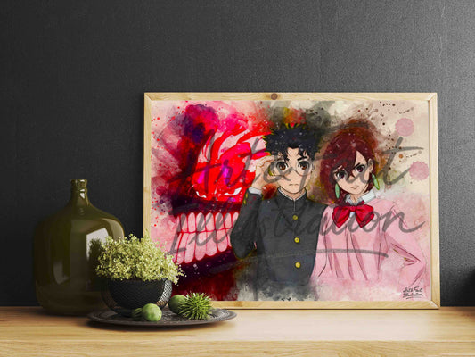 Dandadan / Ken Takakura / Aira Shiratori /  Manga poster / Série Animé / Décoration Chambre / Bureau / Idée Cadeau