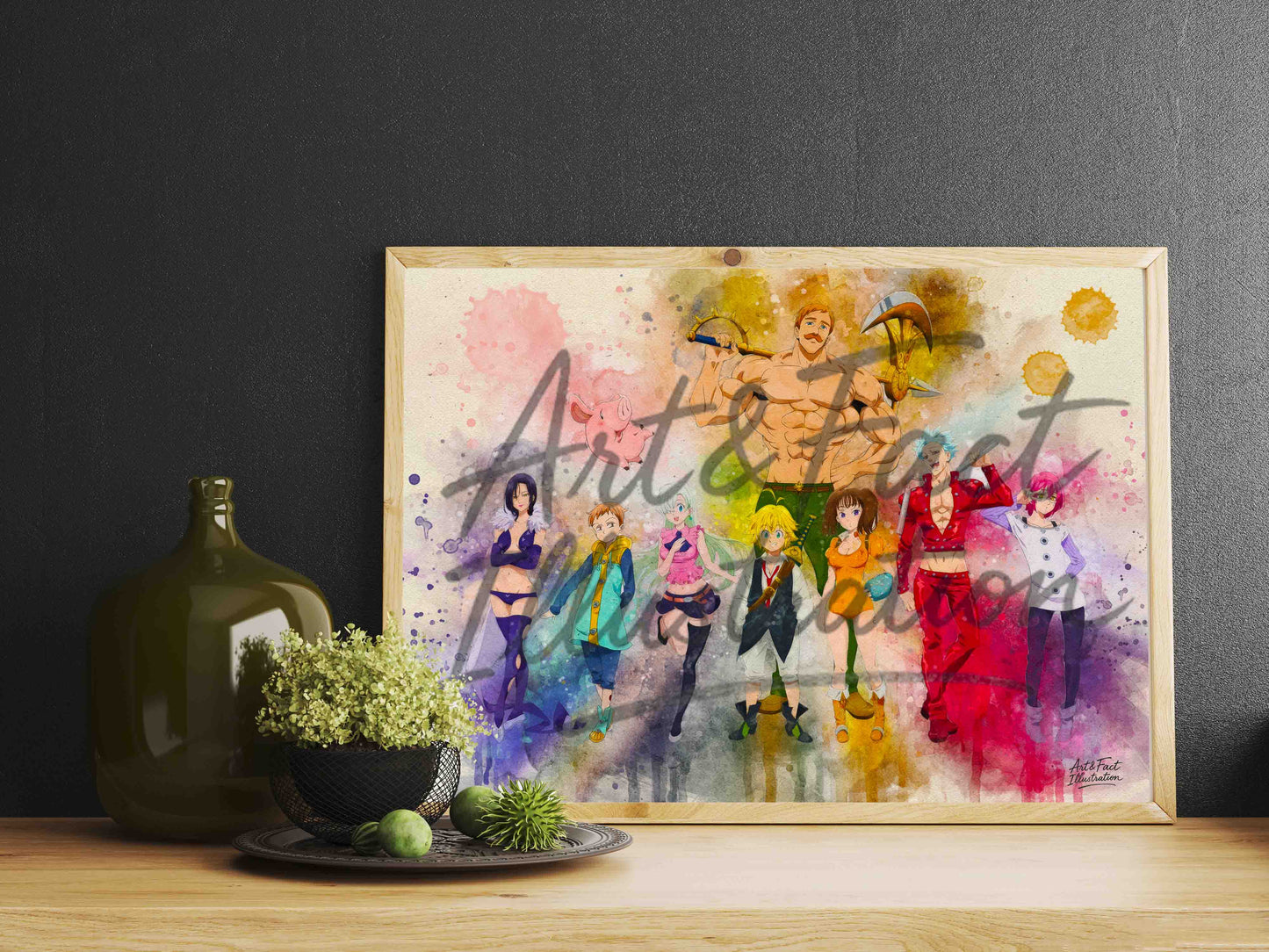 The Seven deadly Sins /  Manga poster / Série Animé / Décoration Chambre / Bureau / Idée Cadeau